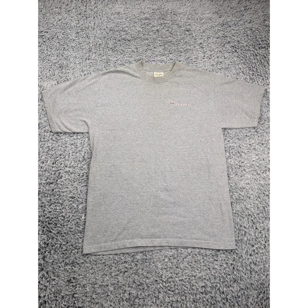 Vintage Big Red Machine Shirt Adult Large Gray Red Logo Grunge Graphic Tee Men
